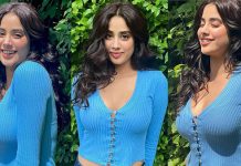 கவர்ச்சி கொஞ்சம் தூக்கலாக காட்டி வாலிப பசங்களை இழுத்த ஜான்வி கபூர்!!