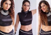 திமிறி தெரியும் முன்னழகு… மல்லாக்க படுத்து இளசுகளை கிறங்கடிக்கும் ஷெரின்!!