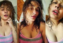 முன்னழகு எடுப்பா தெரிய படு கவர்ச்சி போஸ் கொடுத்த கிரண்!!