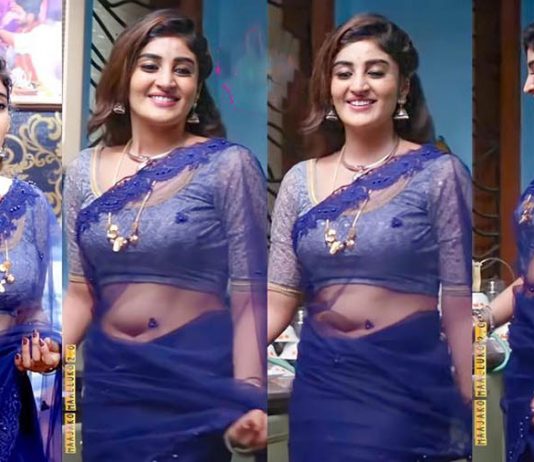 பளிங்கு தொடை காட்டி இளசுகளை பாடாய் படுத்தும் சீரியல் நடிகை நிமேஷிகா!!