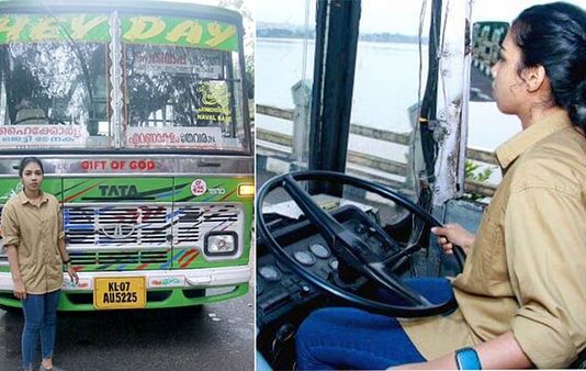 விடுமுறையில் பேருந்து ஓட்டும் 21 வயது இளம் பெண் : காரணத்தை கேட்டு அதிர்ந்த இணையவாசிகள்!!