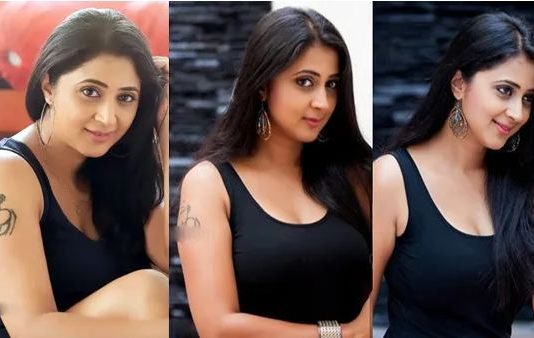 எடுப்பான முன்னழகு தெரியும்படி குனிஞ்சு காட்டி சூட்டை கிளப்பிய கனிகா!!