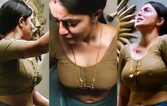 மெத்து மெத்துனு இருக்காங்க.. முன்னழகு எடுப்பாக தெரிய போஸ் கொடுத்த பூர்ணா!!