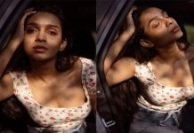 குப்புன்னு வேர்த்துடுச்சு… பின்னழகை தூக்கி காட்டி மூச்சு முட்ட வைத்த சஞ்சனா நடராஜன்!!