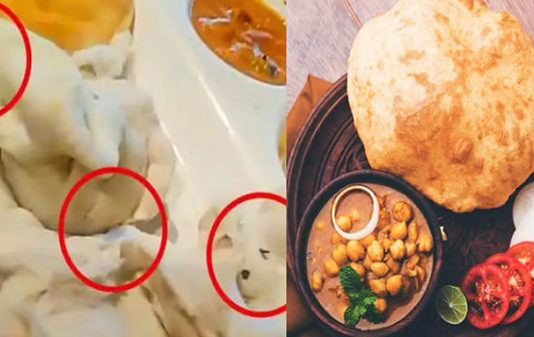 சோலா பூரியில் செத்து கிடந்த புழுக்கள் : அதிர்ச்சியடைந்த வாடிக்கையாளர்!!