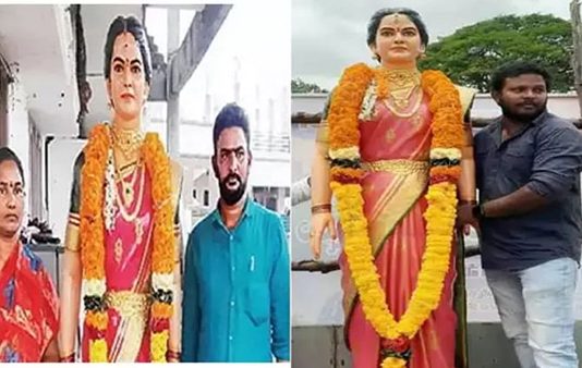 மறைந்த தங்கையின் சிலையை நிறுவி ஊர்வலம் : சகோதரர்கள் செயலால் நெகிழ்ச்சியில் உறவினர்கள்!!