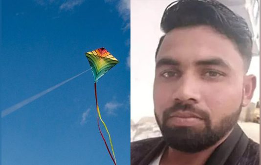 மாஞ்சா நூல் கழுத்தில் சிக்கியதில் பைக்கில் சென்றவருக்கு அரங்கேறிய சோகம்!!