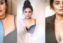 முன்னழகை எடுப்பா காட்டி சூடேற்றும் ஸ்ரீமுகி ஹாட் போட்டோஸ்!!