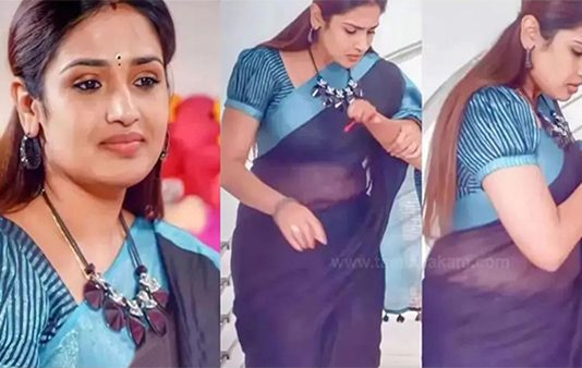 குடும்ப குத்துவிளக்காக தோன்றும் நடிகை வித்யாவா இது… வாயை பிளந்த ரசிகர்கள்!!