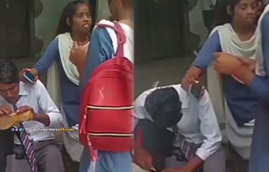 காதலியை கரெக்ட் செய்வதற்கு இப்படியா செய்வாங்க? காதலனின் வைரல் வீடியோ!!