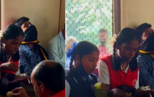 மகள்கள் பசியோட இருக்க கூடாதுன்னு தாயாக மாறிய தந்தை… நெகிழ வைக்கும் வீடியோ!!