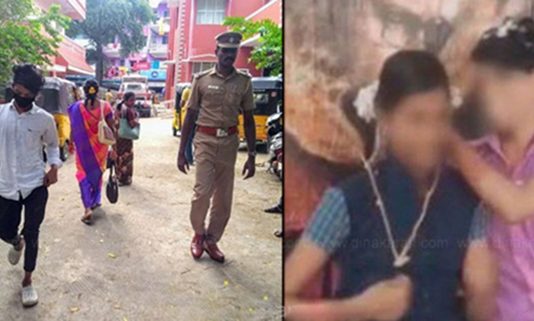 பேருந்து நிலையத்தில் மாணவிக்கு தாலி கட்டிய மாணவன் : காணொளி வெளியிட்ட நபரின் பரிதாபநிலை!!