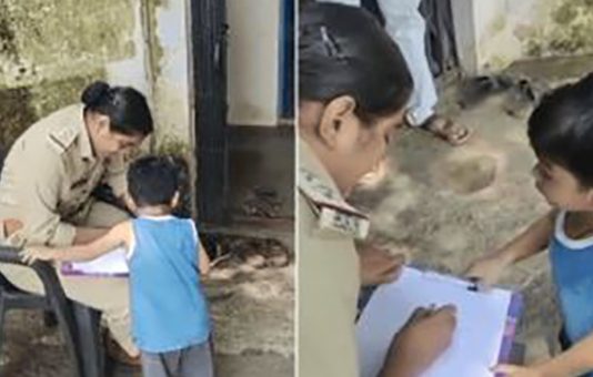 அம்மாவ புடிச்சு ஜெயில்ல போடுங்க…. புகார் கொடுக்க வந்த 3 வயசு சிறுவன் : வைரல் வீடியோ!!