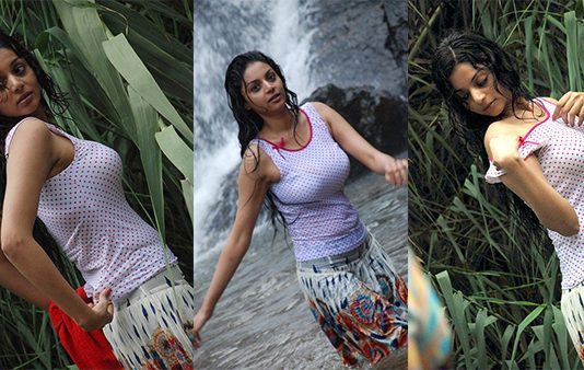 அடங்காத முன்னழகை காட்டி சூட்டை கிளப்பும் சனம் ஷெட்டி!!