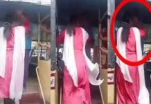 நடத்துனரை வெளுத்து வாங்கிய இளம்பெண் : வைரலாகும் வீடியோ!!