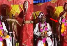 மாலையை கழற்றி மணமகனின் முகத்தை நோக்கி வீசிய மணமகள் : நடந்த விபரீதம்!!