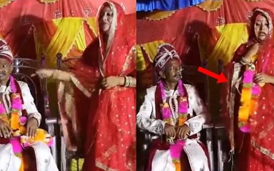 மாலையை கழற்றி மணமகனின் முகத்தை நோக்கி வீசிய மணமகள் : நடந்த விபரீதம்!!