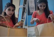 பிறந்தநாள் கிப்ட்னு ஆசையா பிரிச்சு பார்த்தா.. இப்படி பங்கம் பண்ணிட்டீங்களே : வைரல் வீடியோ!!