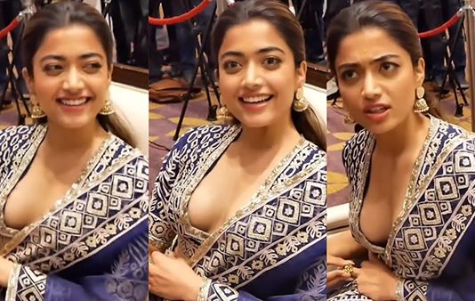 ப்பா சும்மா கும்முனு இருக்கு… கவர்ச்சி உடையில் திணறடித்த ரஷ்மிகா!!