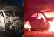 காதலியுடன் சண்டை… நடுரோட்டில் 70 லட்சம் மதிப்புள்ள சொகுசுக் காரை எரித்த காதலன் : பரபரப்பு சம்பவம்!!