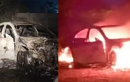 காதலியுடன் சண்டை… நடுரோட்டில் 70 லட்சம் மதிப்புள்ள சொகுசுக் காரை எரித்த காதலன் : பரபரப்பு சம்பவம்!!