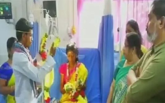 மருத்துவமனையில் அனுமதிக்கப்பட்ட மணப்பெண்… தாலியுடன் என்ட்ரி கொடுத்த மாப்பிள்ளை : பின்னர் நடந்த சுவாரசியம்!!