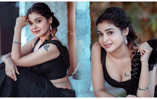 படு மோசமான கவர்ச்சி உடையில் முன்னழகை தூக்கலாக காட்டிய தர்ஷா குப்தா!!