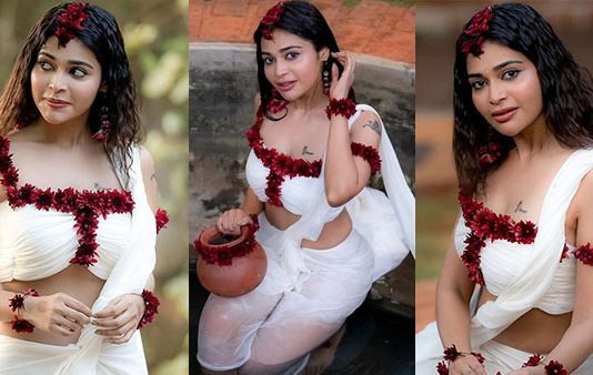 வெண்ணக்கட்டி போன்ற உடம்பை காட்டி ரசிகர்களை சூடேற்றிய தர்ஷா குப்தா!!