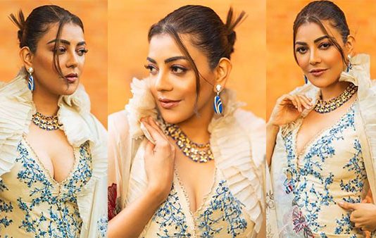 இன்னும் ஒரு இன்ச் தான்.. அந்த வியூல இளசுகளை மயக்கம் போட வைத்த காஜல் அகர்வால்!!