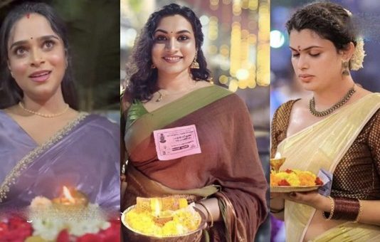 கேரளாவில் பெண் வேடமிட்டு நேர்த்திக்கடன் செலுத்தும் ஆண்கள்.. நிஜமா இவங்க ஆண்களா?