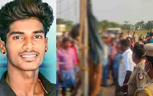 வாலிபால் கம்பத்தில் தூக்கில் தொங்கிய இளைஞன்.. கதறும் பெற்றோர்!!