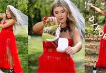 திருமண டிரஸ்ஸையும், போட்டோக்களையும் எரித்து விவாகரத்தை கொண்டாடிய இளம்பெண் : குவியும் வாழ்த்துக்கள்!!