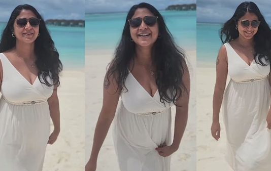 மோசமான உடையில் உடம்ப சிக்குன்னு காட்டி ரசிகர்களை குஷிப்படுத்திய கனிகா!!