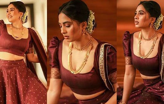 சும்மா ஜிவ்வுன்னு ஏறுது.. கொழுக் மொழுக் உடம்பை தூக்கலா காட்டும் சிருஷ்டி டாங்கே!!