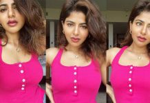 டிரான்ஸ்பரன்ட் புடவையில் அந்த இடத்தை எடுப்பாக காட்டி போஸ் கொடுத்த ஐஸ்வர்யா மேனன்!!