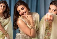 மாடர்ன் உடையில் தாறுமாறான கவர்ச்சி போஸ் கொடுத்த காஜல் அகர்வால்!!