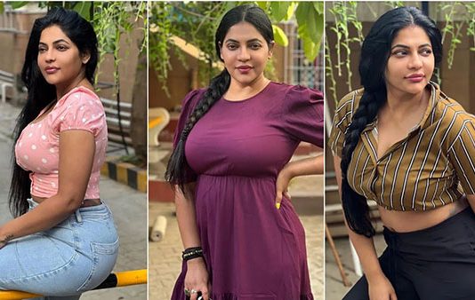 முன்னழகை எடுப்பாக காட்டி போஸ் கொடுத்த ரேஷ்மாவின் வைரல் புகைப்படங்கள்!!