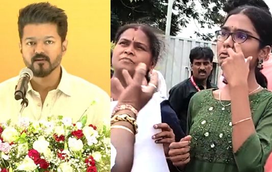 விஜய் என்னை அழைக்கவில்லை…. கண்ணீர் விட்டு அழுத மாணவி : நடந்தது என்ன?
