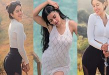 வெடவெடத்து நிக்குது கோழி.. கம்மியா காட்டினாலும் கும்முனு போஸ் கொடுக்கும் மிருணாளினி ரவி!!