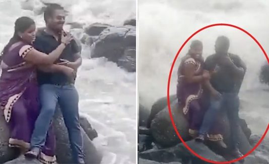 குழந்தைகள் கண்முன்னே தாய்க்கு நேர்ந்த சோகம் : அதிர்ச்சி வீடியோ!!