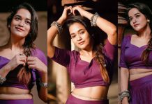 புடவை விலக்கி அந்த இடத்தை அப்பட்டமாக காட்டி இளசுகளை திக்குமுக்காட செய்த காவ்யா அறிவுமணி!!