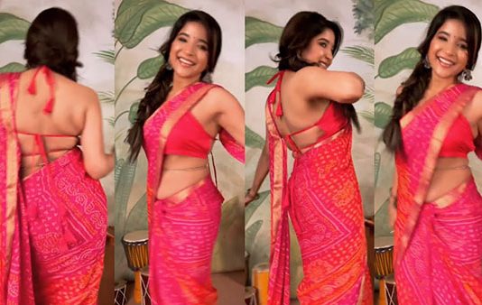 சேலையில் மொத்த அழகும் தெரிய குத்தாட்டம் போட்ட சாக்ஷி அகர்வாலின் லேட்டஸ்ட் வீடியோ!!