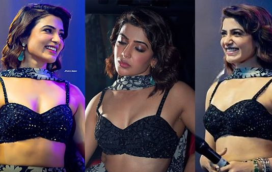 பட்டன கழட்டி ஓப்பனாக விட்டு முன்னழகை காட்டி இளசுகளை சூடேற்றும் சமந்தா!!