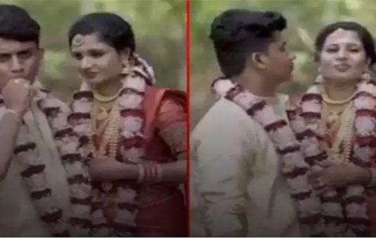 அடக்கொடுமையே…. சிகரெட் புகையை மாறி மாறி ஊதி ப்ரீ வெட்டிங் போட்டோ ஷூட் எடுத்த தம்பதி!!