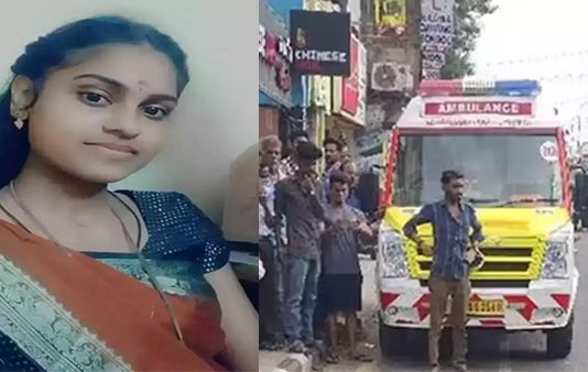 கணவனின் கண் முன்னே துடிதுடித்து பலியான காதல் மனைவி : நெஞ்சை உலுக்கும் சம்பவம்!!
