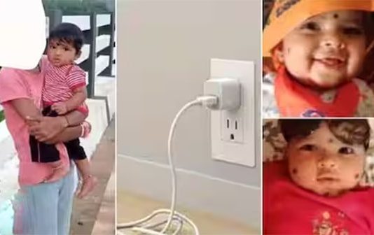 சார்ஜர் வயரை வாயில் வைத்த 8 மாதக் குழந்தைக்கு நேர்ந்த சோகம்!!