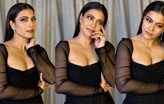 ப்ப்பா.. இந்த வயசிலயும் இப்படியா? ட்ரான்ஸ்பெரண்ட் புடவையில் சகலத்தையும் காட்டிய கஜோல்!!