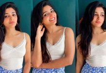 இறுக்கமான பனியனில் எடுப்பான அழகை காட்டி ரசிகர்களை ஜொள்ளுவிட வைத்த மிர்னா மேனன்!!