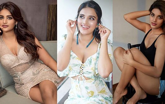 வெண்ணக்கட்டி உடம்ப காட்டி இளசுகளை சூடேற்றும் நிதி அகர்வால்!!