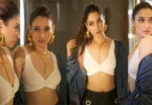 கிளாமர் உடையில் பின்னழகை அப்பட்டமாக காட்டிய தமன்னா!!